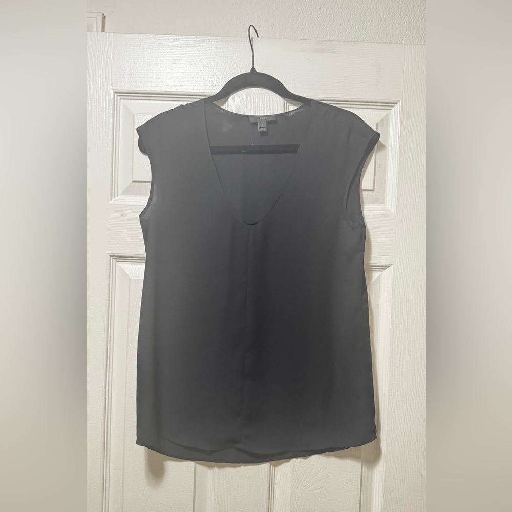 J.Crew Women's Black Sleeveless Top